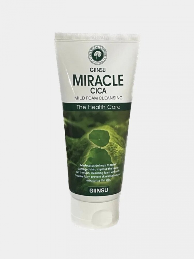 Пенка для лица с центеллой азиатской, MIRACLE CICA MILD FOAM CLEASING, GIINSU, 180 г