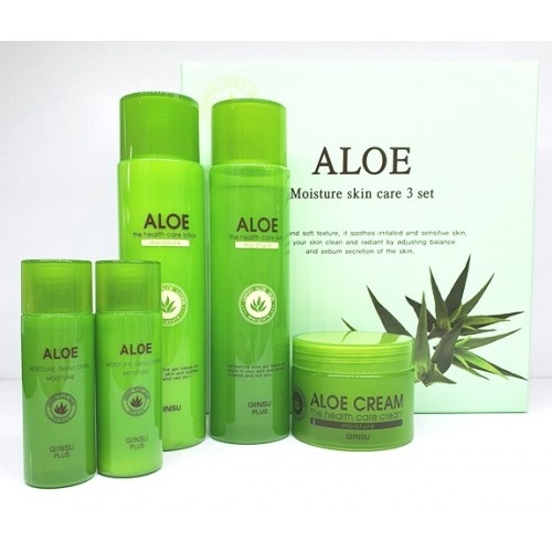 Набор для лица уходовый с алоэ, SKIN CARE 3 SET (ALOE), GIINSU, 150 мл*2/30 мл*2/50 г