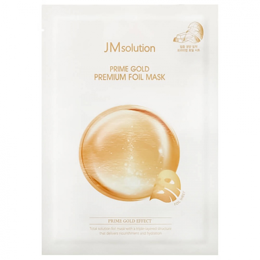 Маска для лица c коллоидным Золотом, Prime Gold Premium Foil Mask, Jmsolution, 35 г