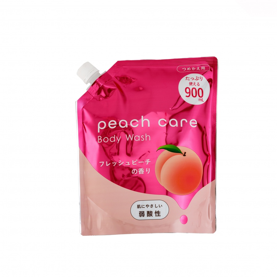 Слабокислотное жидкое мыло для тела (аромат сочного персика), Peach Care Body Wash, Rocket Soap, 900 мл (мягкая упаковка)