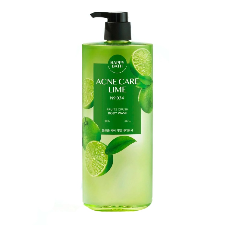 Гель для душа парфюмированный Лайм, Happy Bath № 034 Acne Care Lime, Aekyung, 900 г