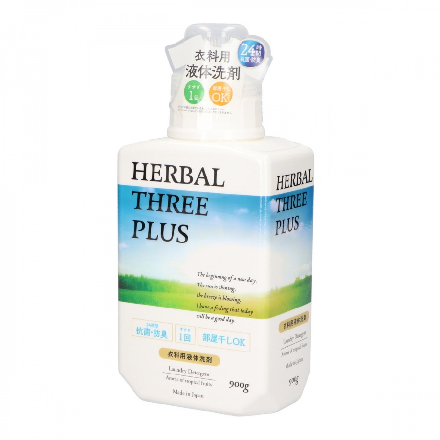 Гель для стирки белья с ароматом тропических фркутов, Herbal Three Plus, Mitsuei, 900 г