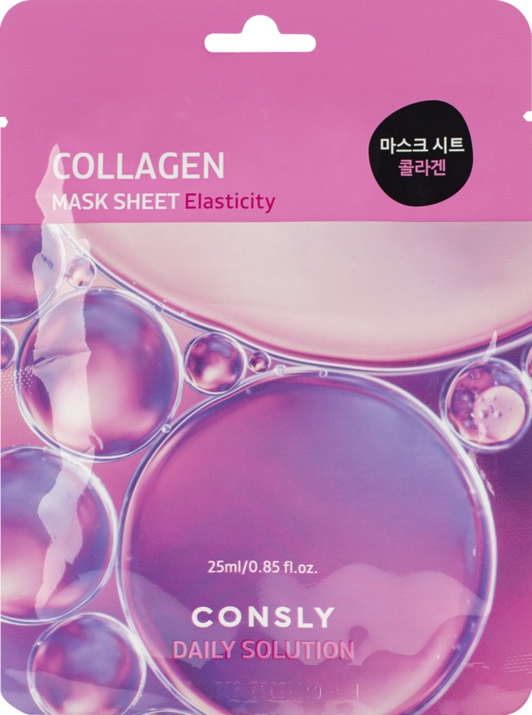 Маска тканевая для лица с гидролизованным морским коллагеном, Collagen, Consly 25 мл