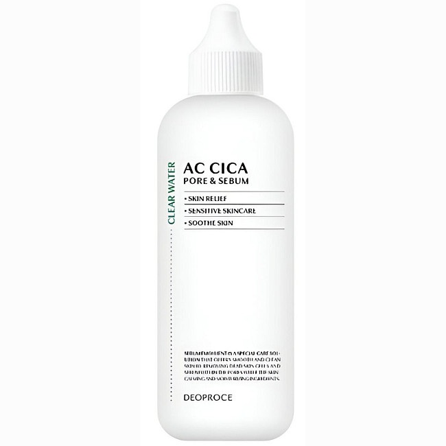 Вода для лица очищающая AC CICA PORE & SEBUM CLEAR WATER, DEOPROCE, 150 мл