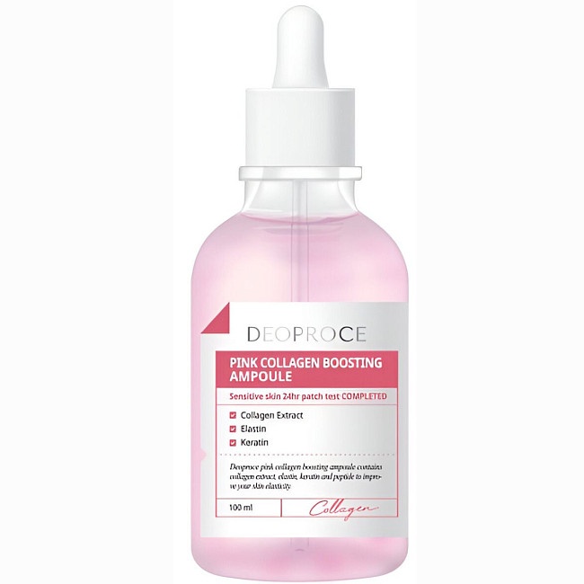 Сыворотка для лица с коллагеном, PINK COLLAGEN BOOSTING AMPOULE, DEOPROCE, 100 мл