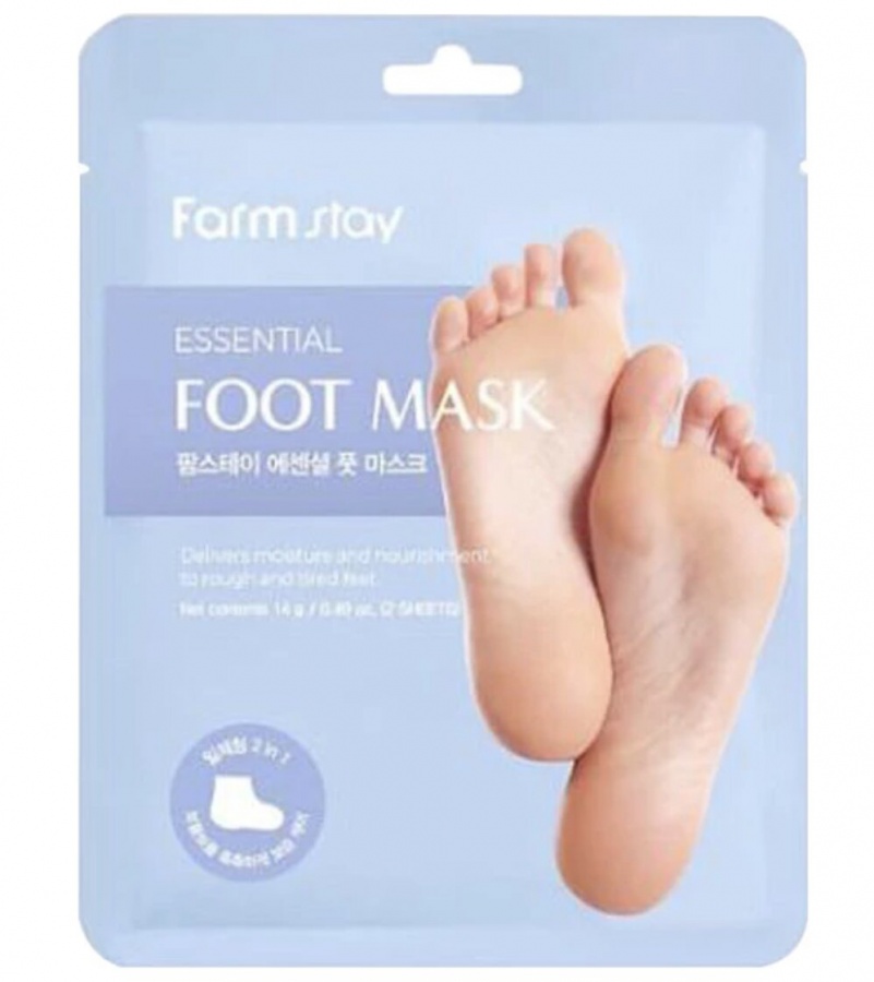 Маска-носочки для ног, Essential Foot Mask, FarmStay, 14 г