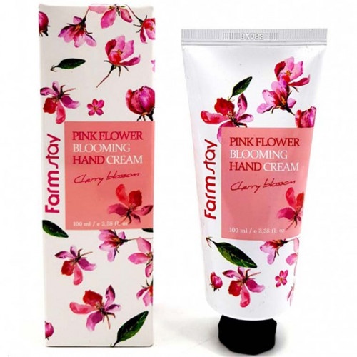 Крем для рук  pink flower blooming hand cream cherry blossom, Farmstay, 100 мл