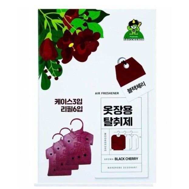 Средство против запаха для шкафов (подвесной, аромат черешни) SANDOKKAEBI, 4 мл х 6 шт. 
