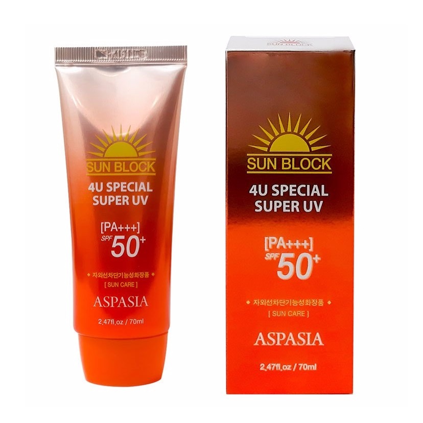 Крем солнцезащитный SPF 50+ PA+++, Special Super UV Sunblock, Aspasia, 50 г