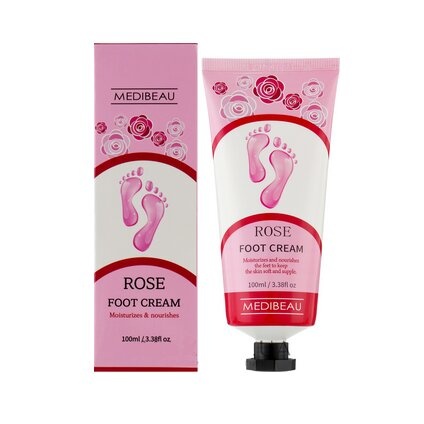 Крем для ног, Роза, Rose Foot Cream, Juno, 100 г