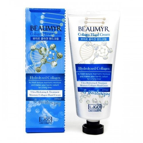 Крем для рук Коллаген, Collagen Hand Cream, Beaumyr, Juno, 100 г