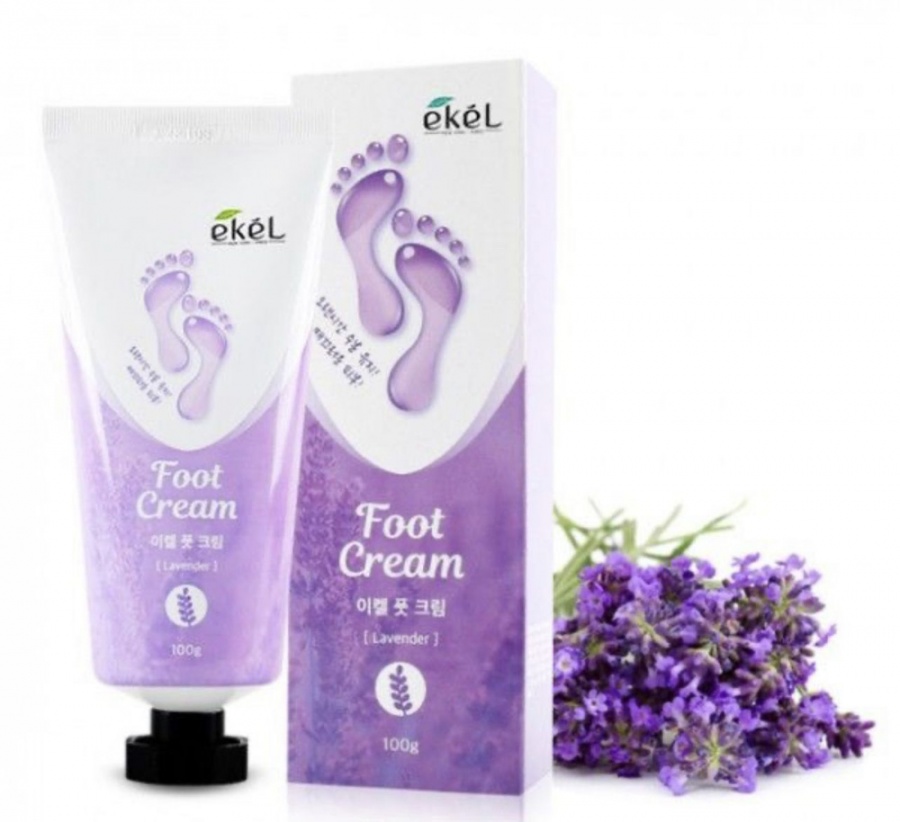 Крем, для ног с экстрактом лаванды, Foot Cream(Tube) Lavender, Ekel, 100 г