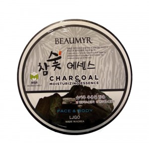 Успокаивающий гель-эссенция с экстрактом древесного угля Beaumyr Charcoal Moisturizing Essence, JUNO   300 мл