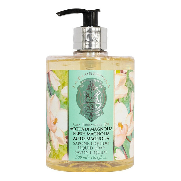 Жидкое мыло с оливковым маслом и экстрактом магнолии Liquid Soap Fresh Magnolia, La Florentina 500 мл