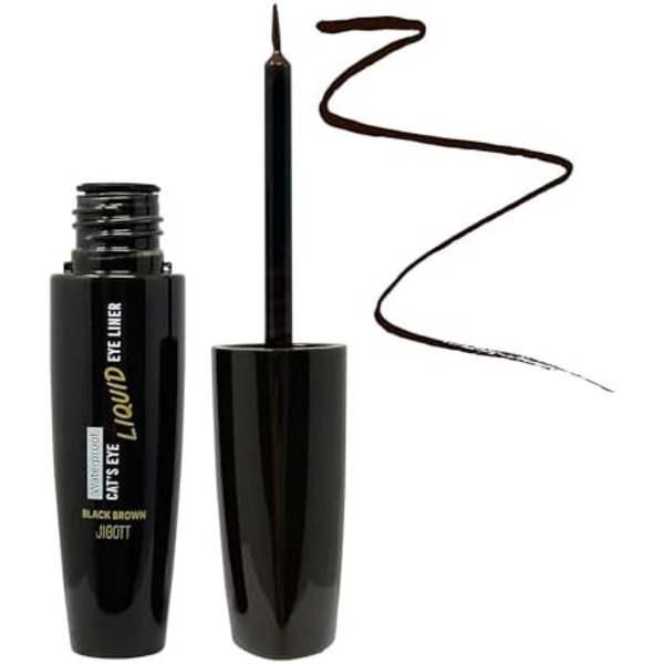 Подводка для глаз, Cat's Eye Waterproof Liquid Eyeliner(Deep Black), Jigott, 9 г