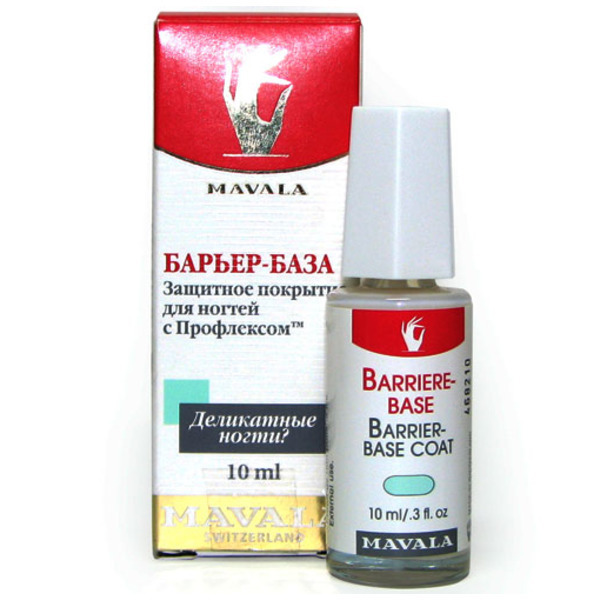 Защитное покрытие для слабых и хрупких ногтей Barrier-Base Coat, Mavala 10 мл